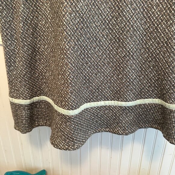 Gap plus size vintage y2k tweed skirt tan blue accent wool blend 16 - Picture 6 of 7